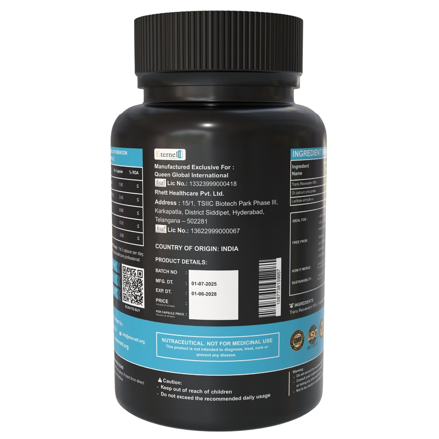 Trans Resveratrol - 250 mg