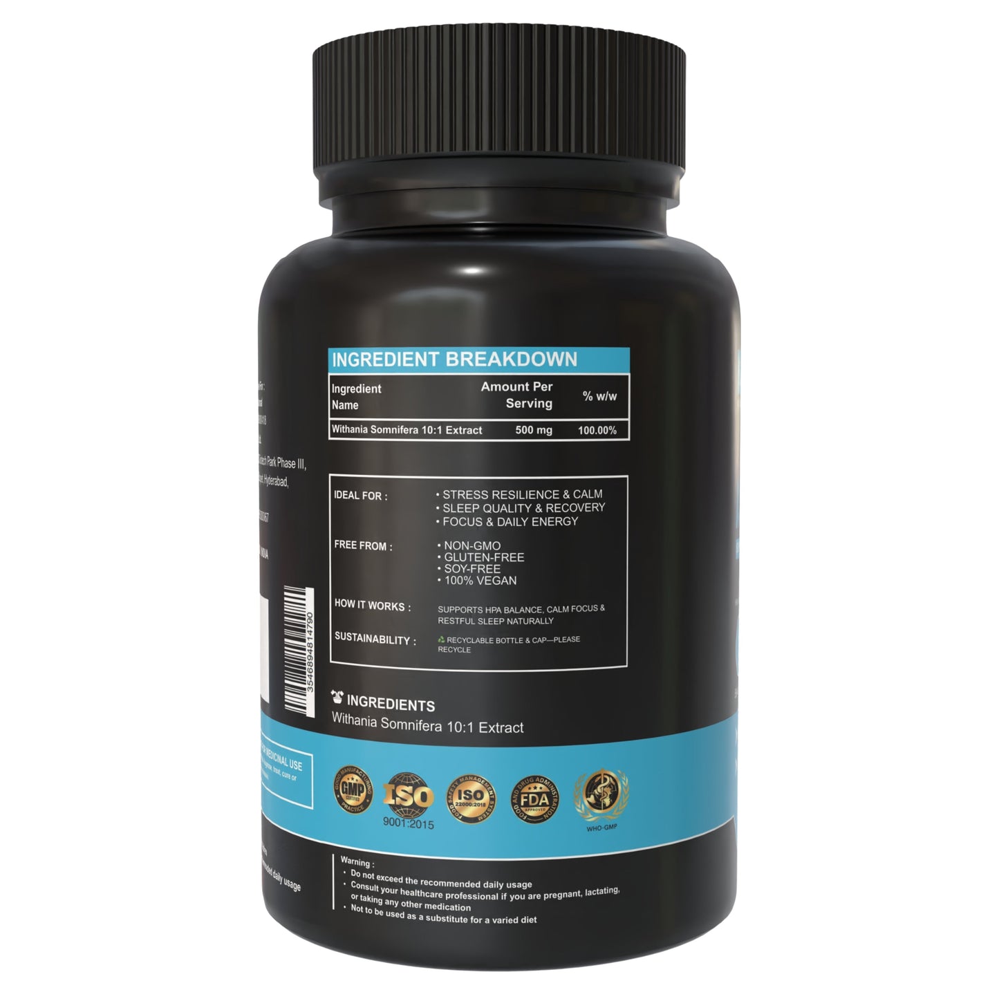 Ashwagandha Capsules - 500 mg