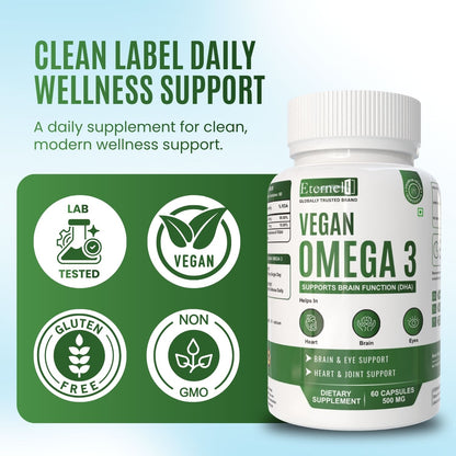 Vegan Omega-3 Veg Capsules 500 mg – Plant-Based Heart Support