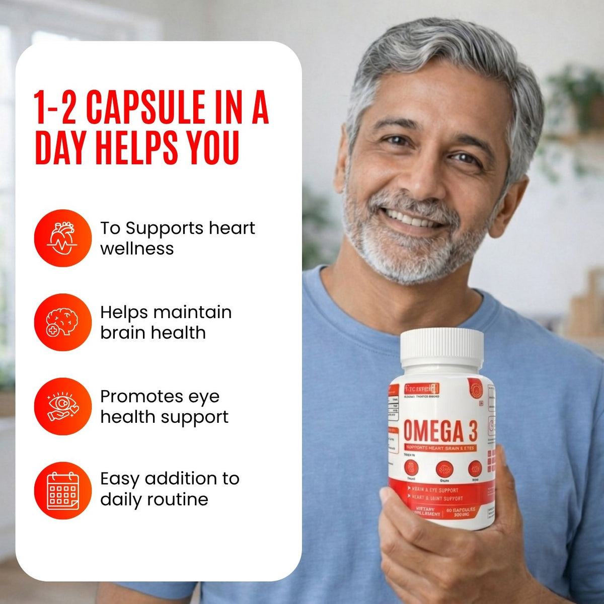 Omega-3 Fish Oil Capsules 500 mg – Heart & Brain Support