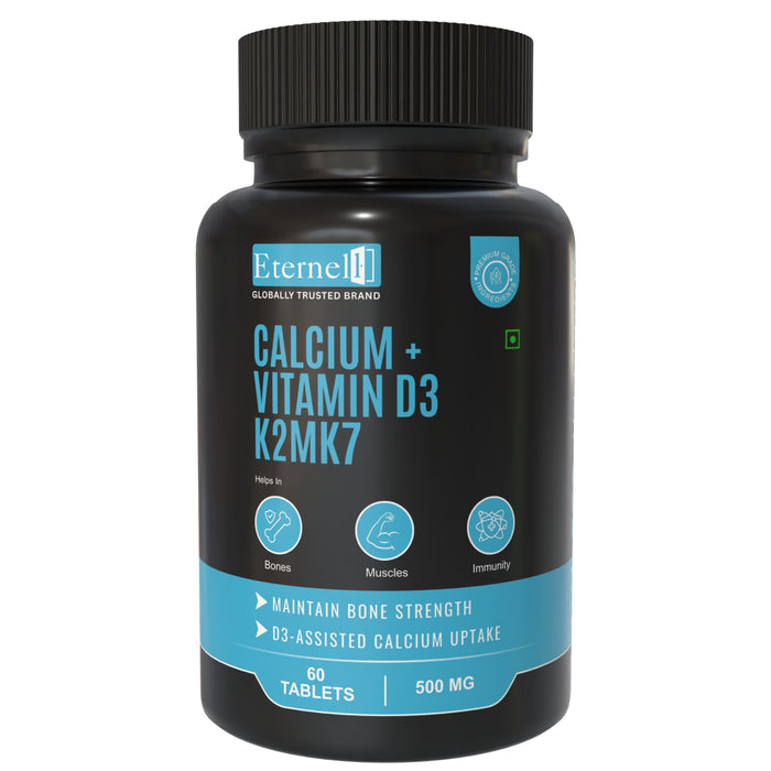 Calcium + Vitamin D3 K2 MK-7 Tablet – 500 mg
