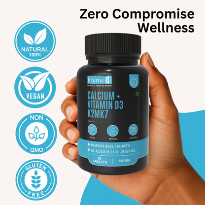 Calcium + Vitamin D3 K2 MK-7 Tablet – 500 mg