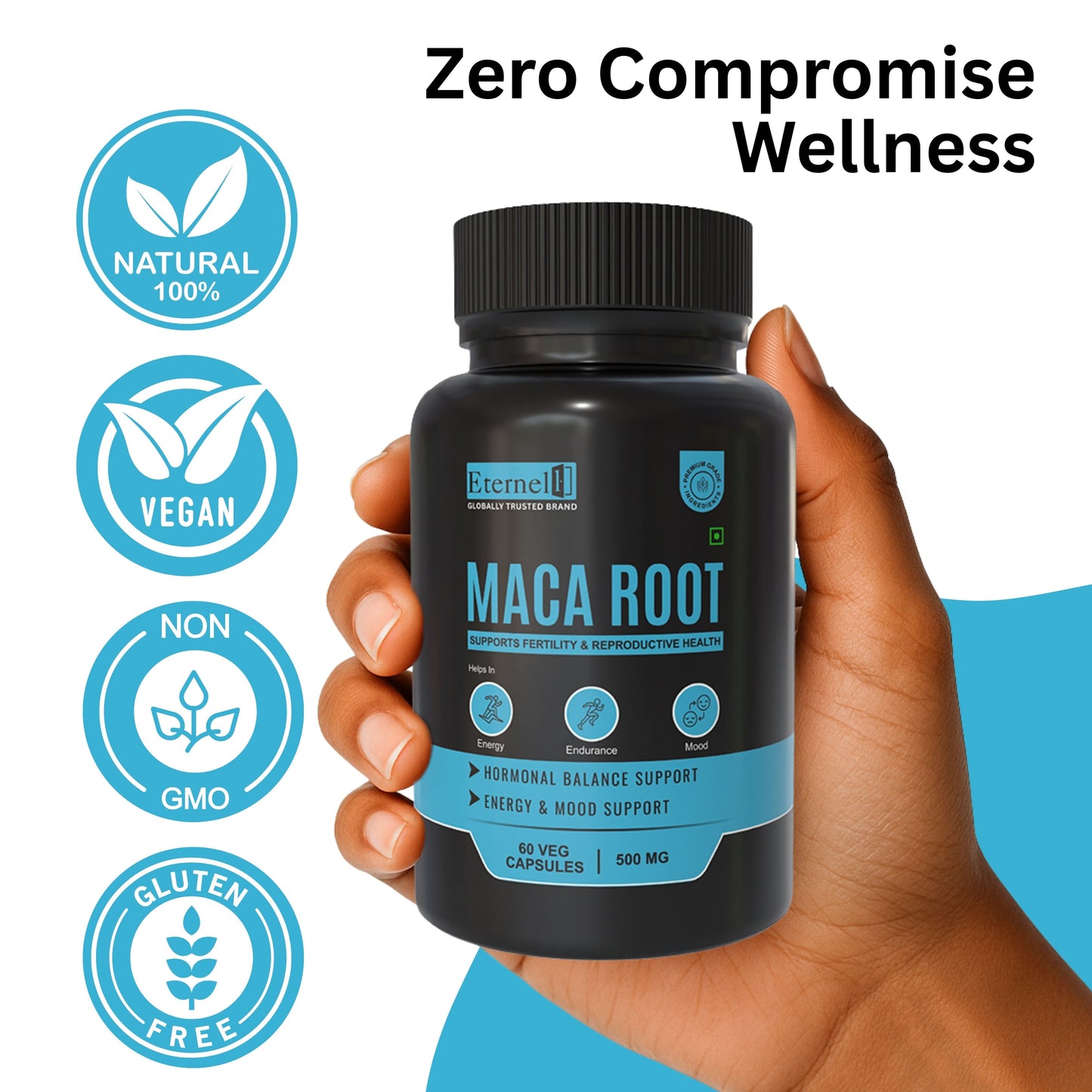 Maca Root Extract 500 mg – Energy & Hormonal Support