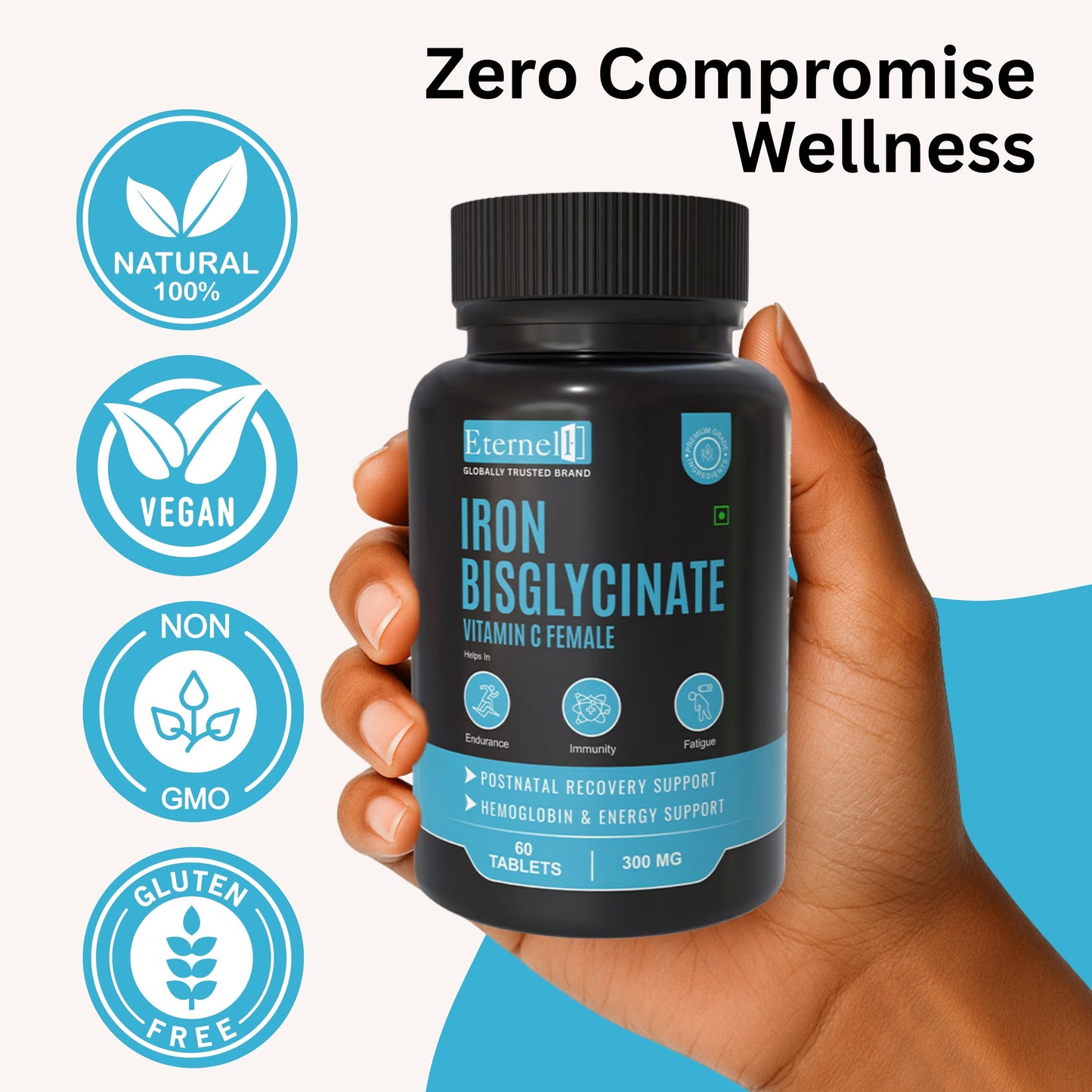Iron Bisglycinate (Female) 300 mg – Women’s Iron Support