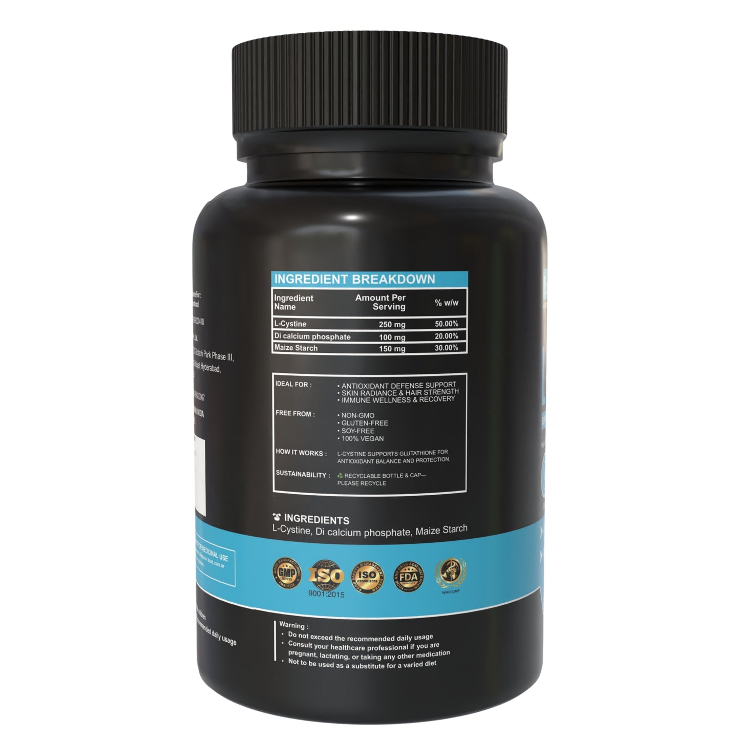 L-Cystine - 500mg Capsules