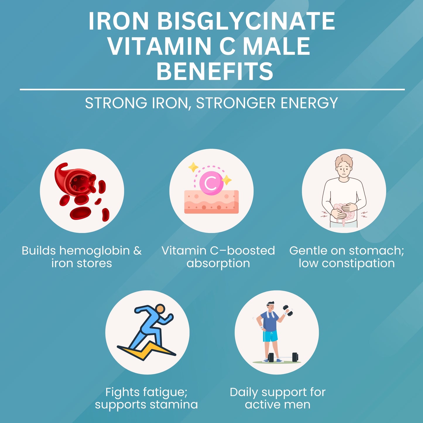 Iron Bisglycinate Vitamin C male Tablet - 300mg