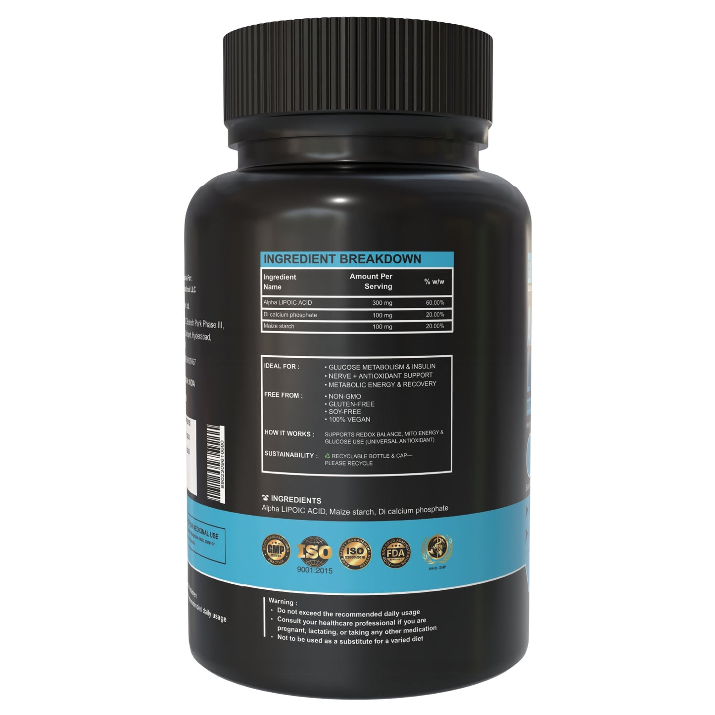 Alpha Lipoic Acid - 500 mg