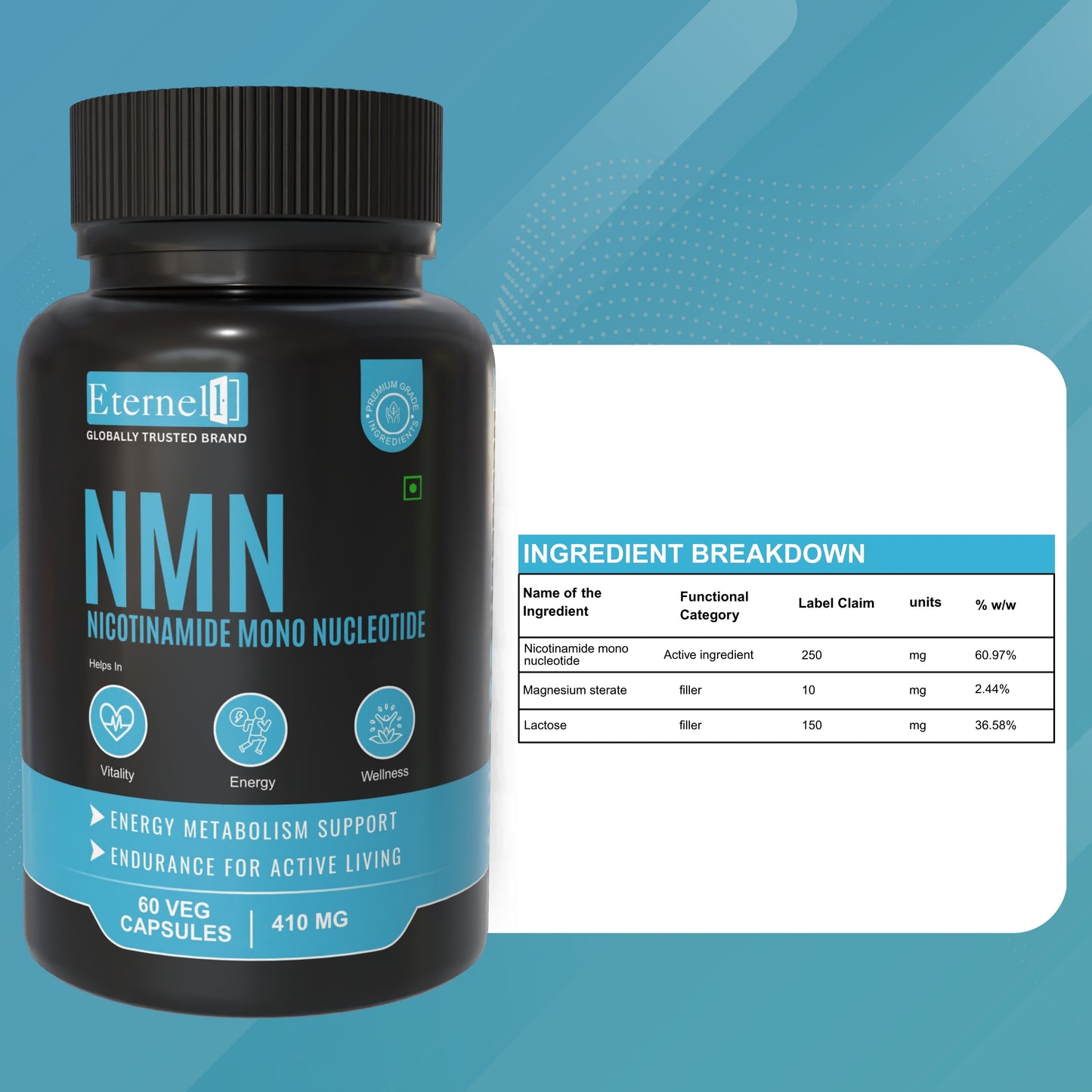NMN 410 mg – Cellular Energy & Longevity Support