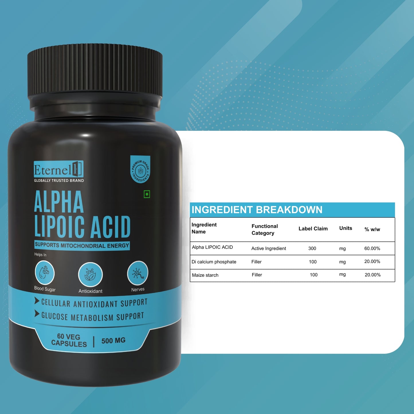 Alpha Lipoic Acid - 500 mg