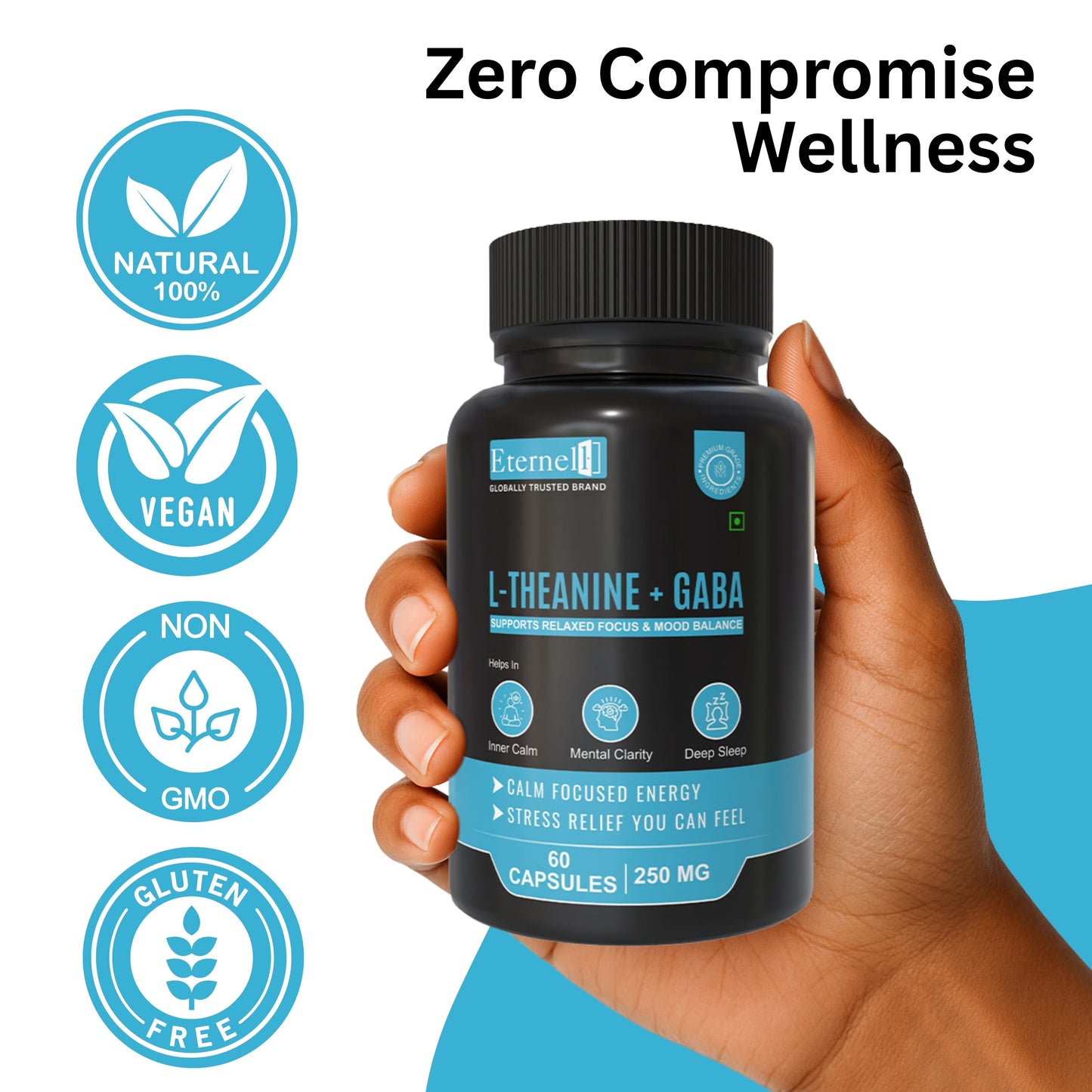 L-Theanine + GABA - 250 mg – Calm Mind & Stress Relief
