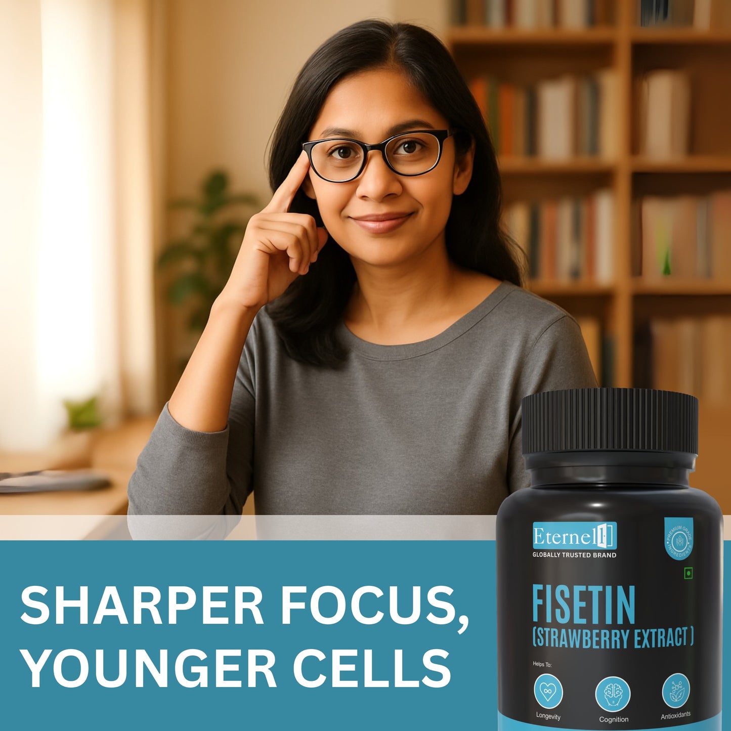 Fisetin (Strawberry Extract) 100 mg  – Anti-Aging & Cellular Health