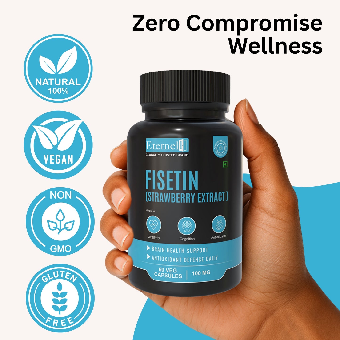 Fisetin (Strawberry Extract) 100 mg  – Anti-Aging & Cellular Health