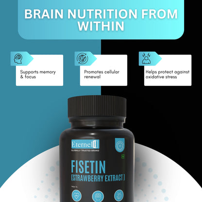 Fisetin (Strawberry Extract) 100 mg  – Anti-Aging & Cellular Health