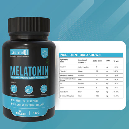 Melatonin 3 mg – Deep Sleep & Recovery Support