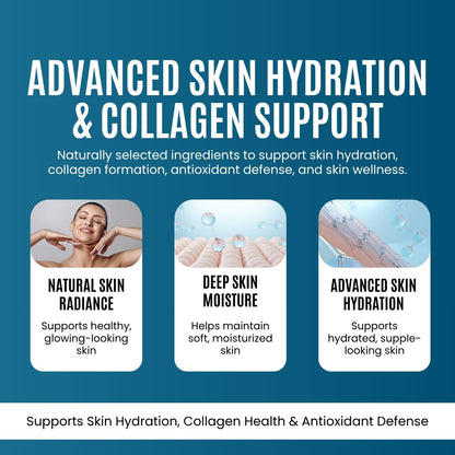 Hyaluronic Acid + Vitamin C - 500 mg Skin Hydration & Glow Support