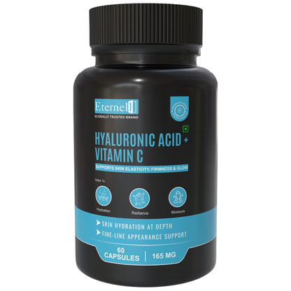 Hyaluronic Acid + Vitamin C - 500 mg Skin Hydration & Glow Support