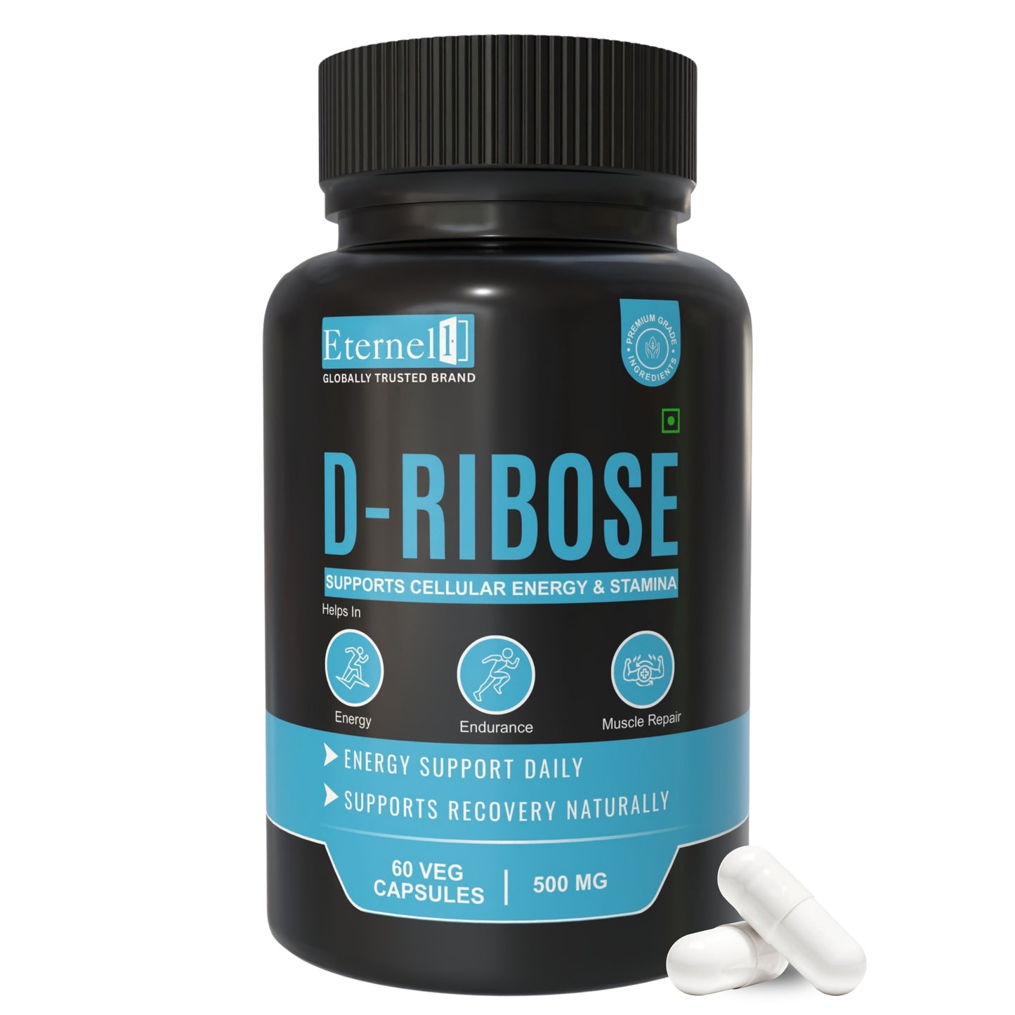 D-Ribose Capsules  500 mg – Cellular Energy & Recovery Support