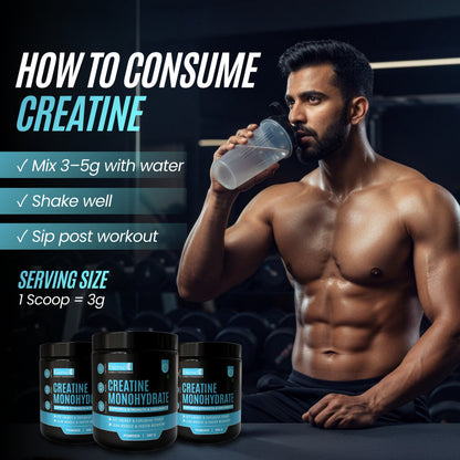 Creatine Monohydrate Powder - 300 g Strength & Performance Boost
