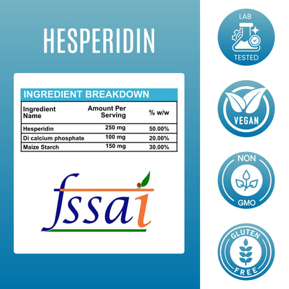 Hesperidin Capsules 500 mg – Circulation & Heart Health Support