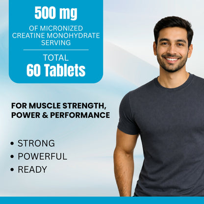 Micronized Creatine Monohydrate Tablets - 500 mg