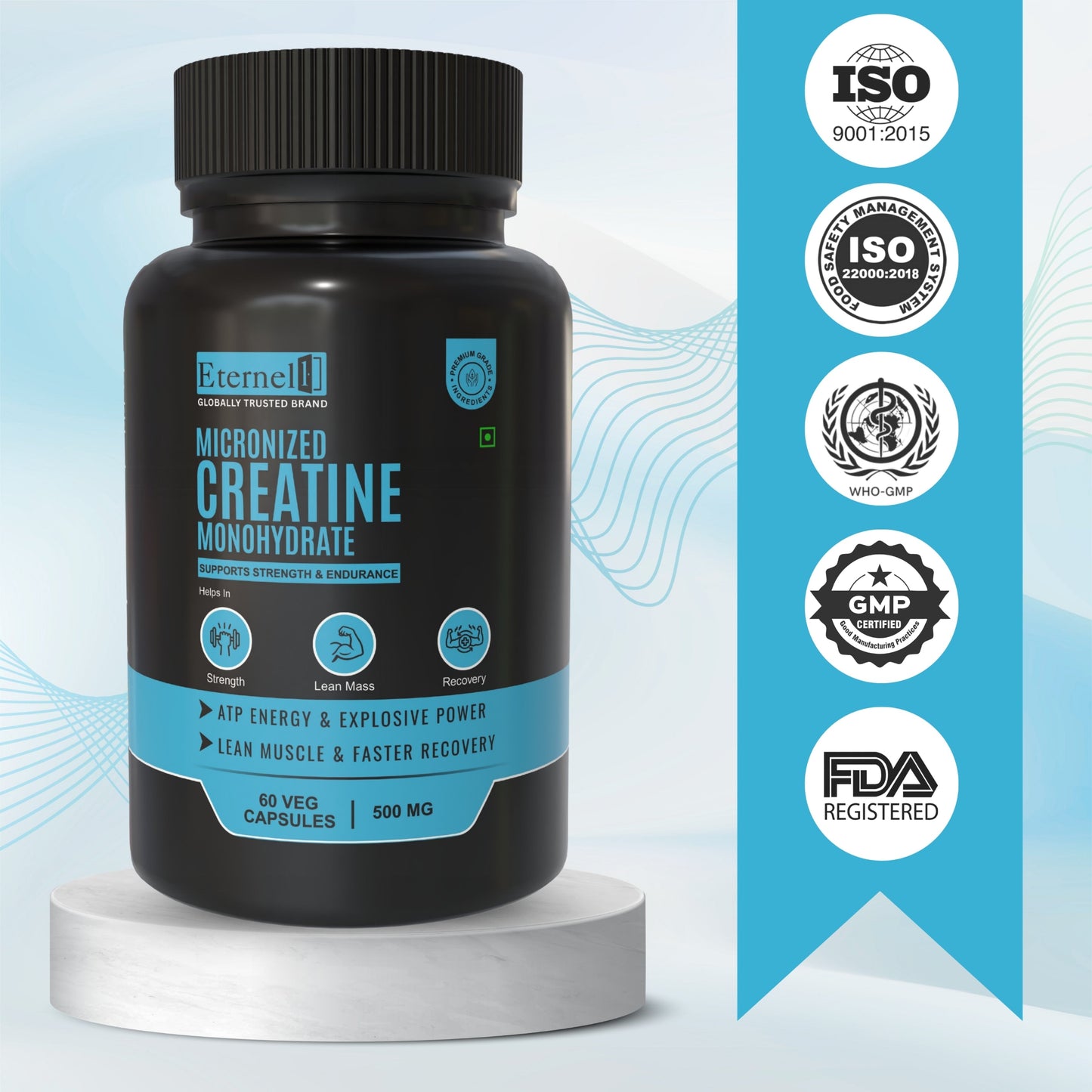 Micronized Creatine Monohydrate Tablets - 500 mg
