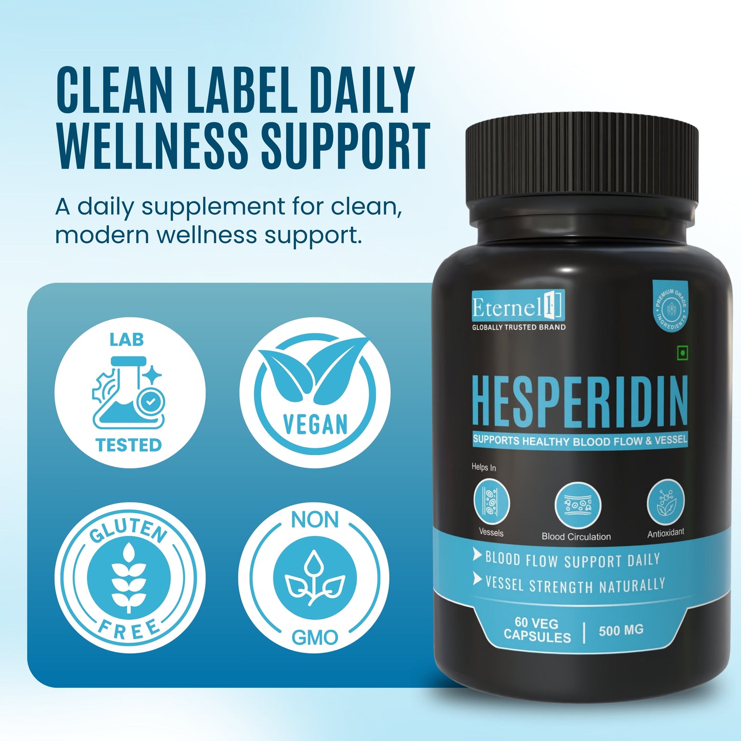 Hesperidin Capsules 500 mg – Circulation & Heart Health Support