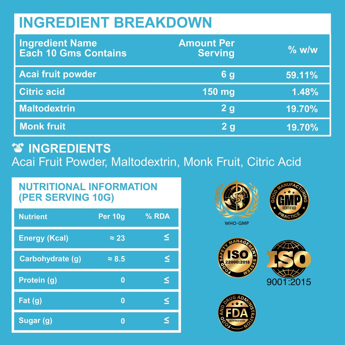 Acai Powder - 200 gm