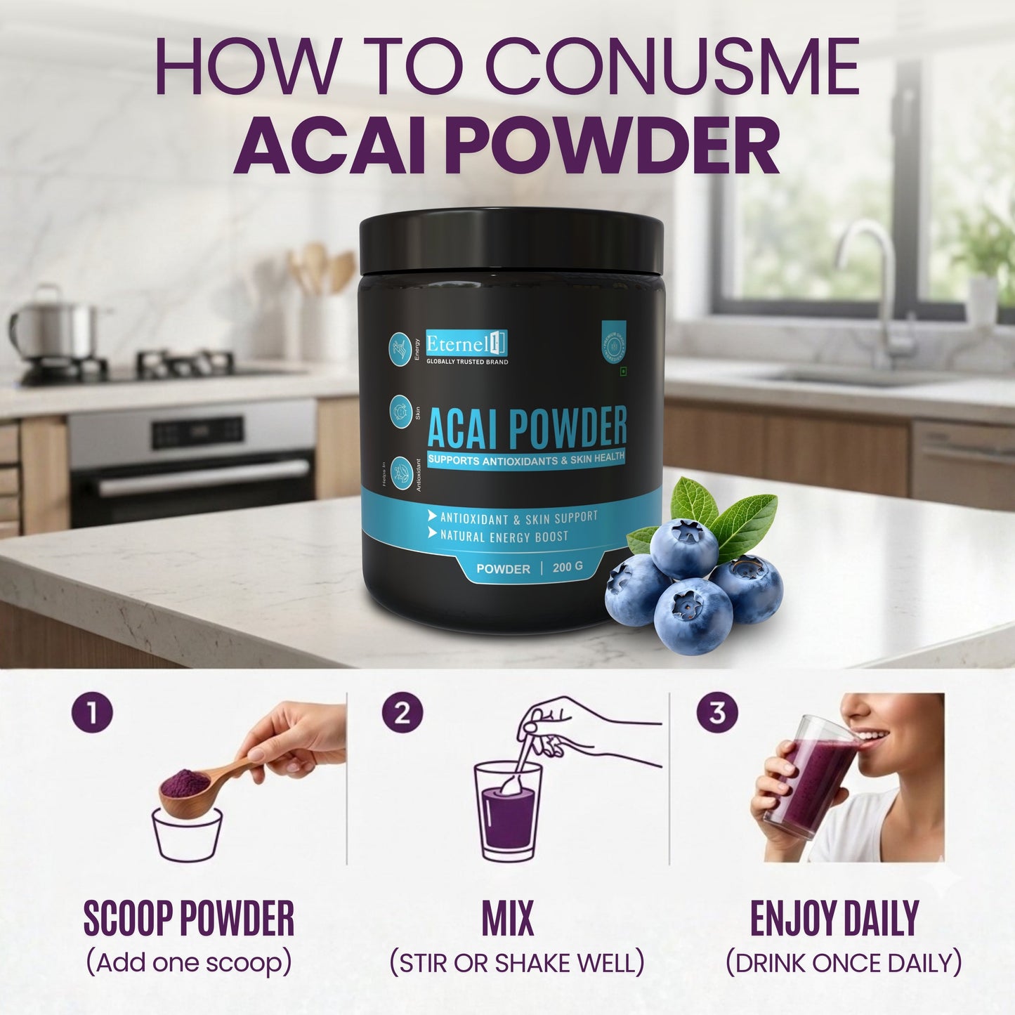 Acai Powder - 200 gm