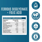 Ferrous bisglycinate + Folic acid Table - 300mg Supplement