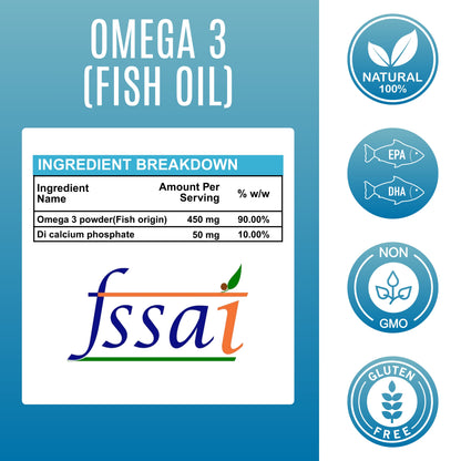 Omega-3 Fish Oil Capsules 500 mg – Heart & Brain Support
