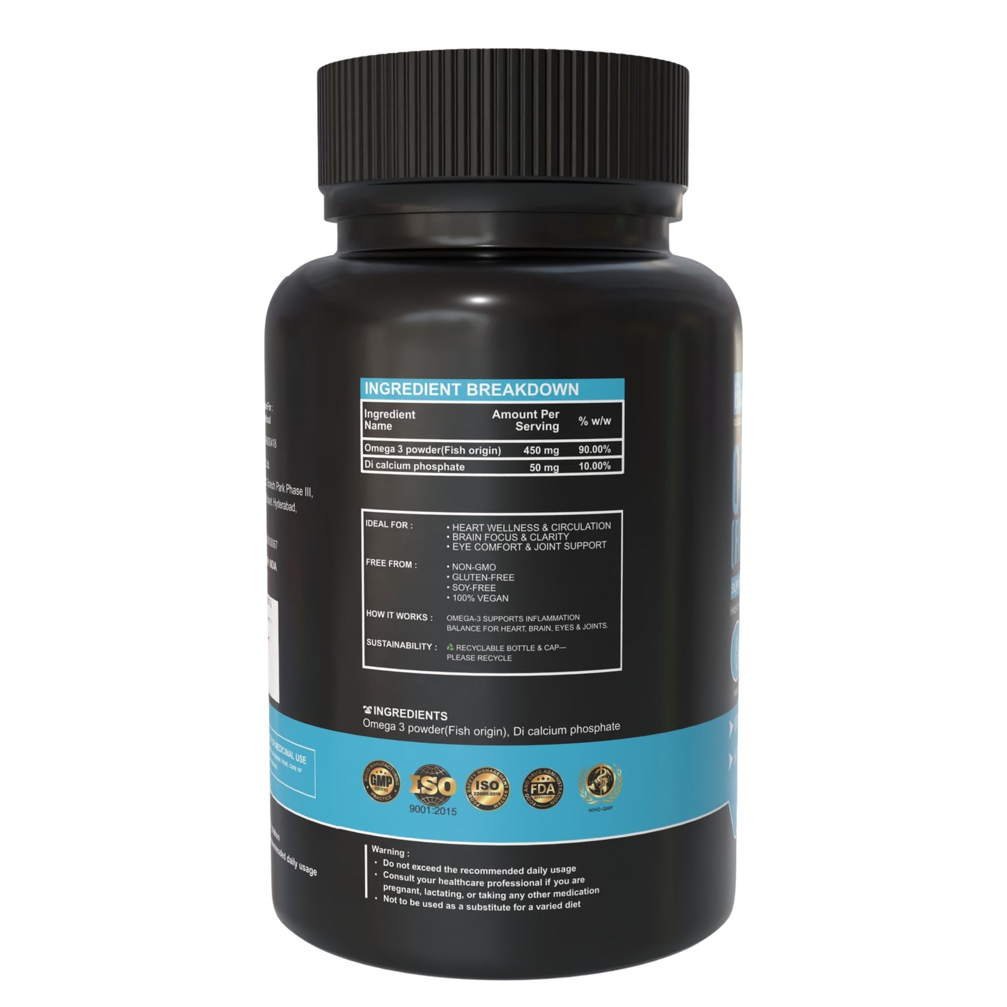 Omega-3 Fish Oil Capsules 500 mg – Heart & Brain Support