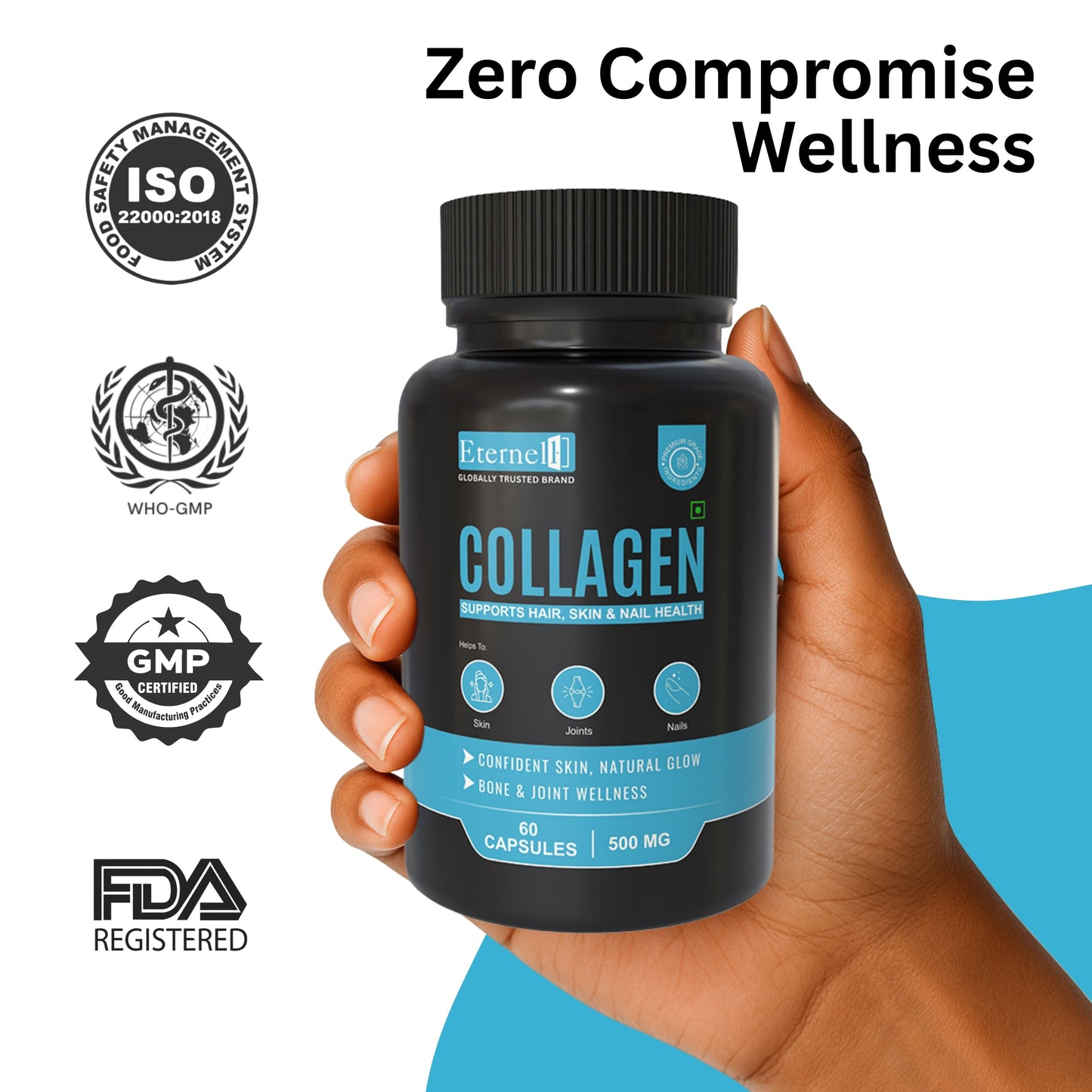Collagen 500 mg – Skin, Hair & Anti-Aging Support