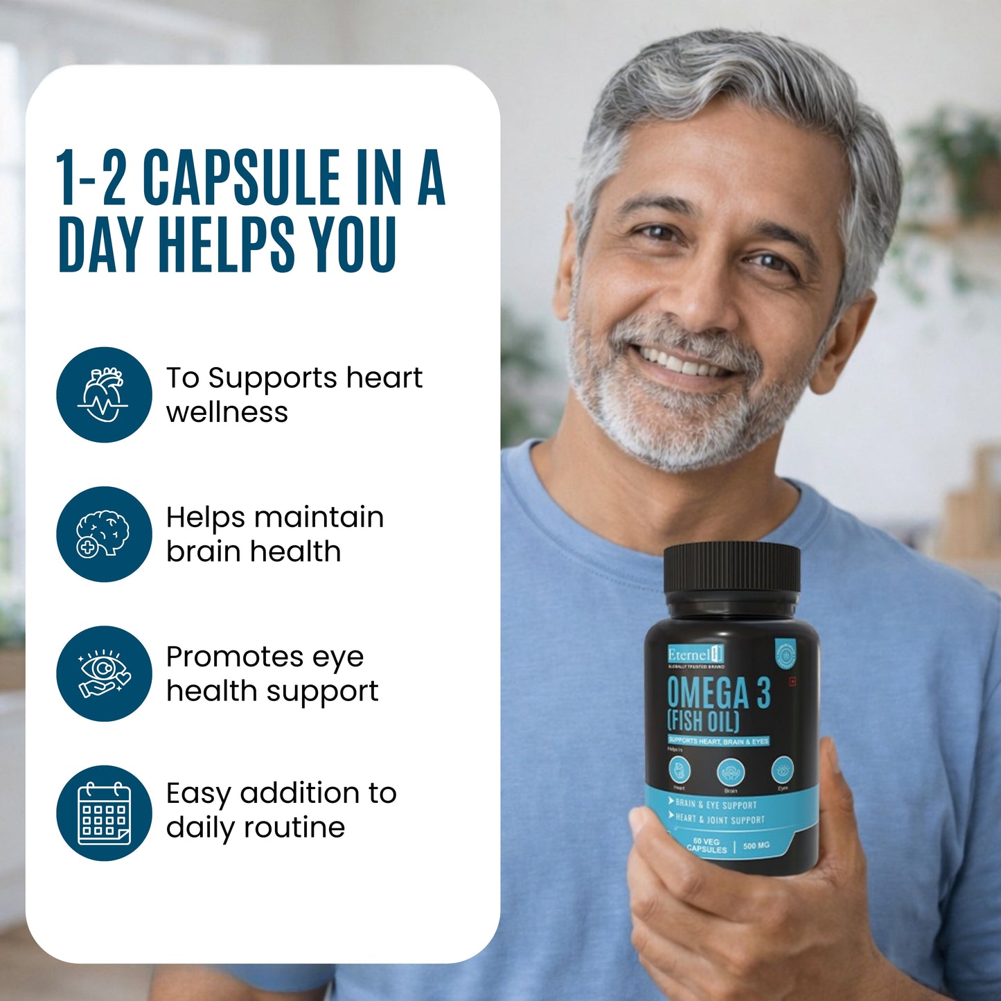 Vegan Omega-3 Veg Capsules 500 mg – Plant-Based Heart Support
