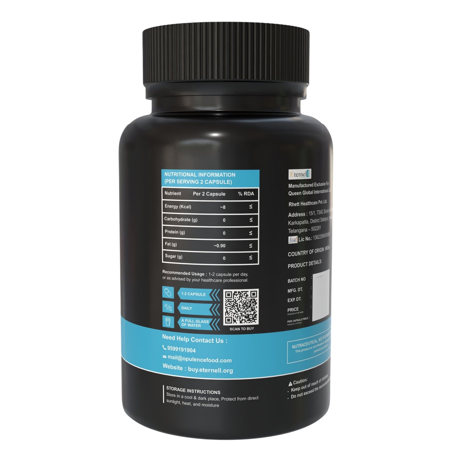 Vegan Omega-3 Veg Capsules 500 mg – Plant-Based Heart Support