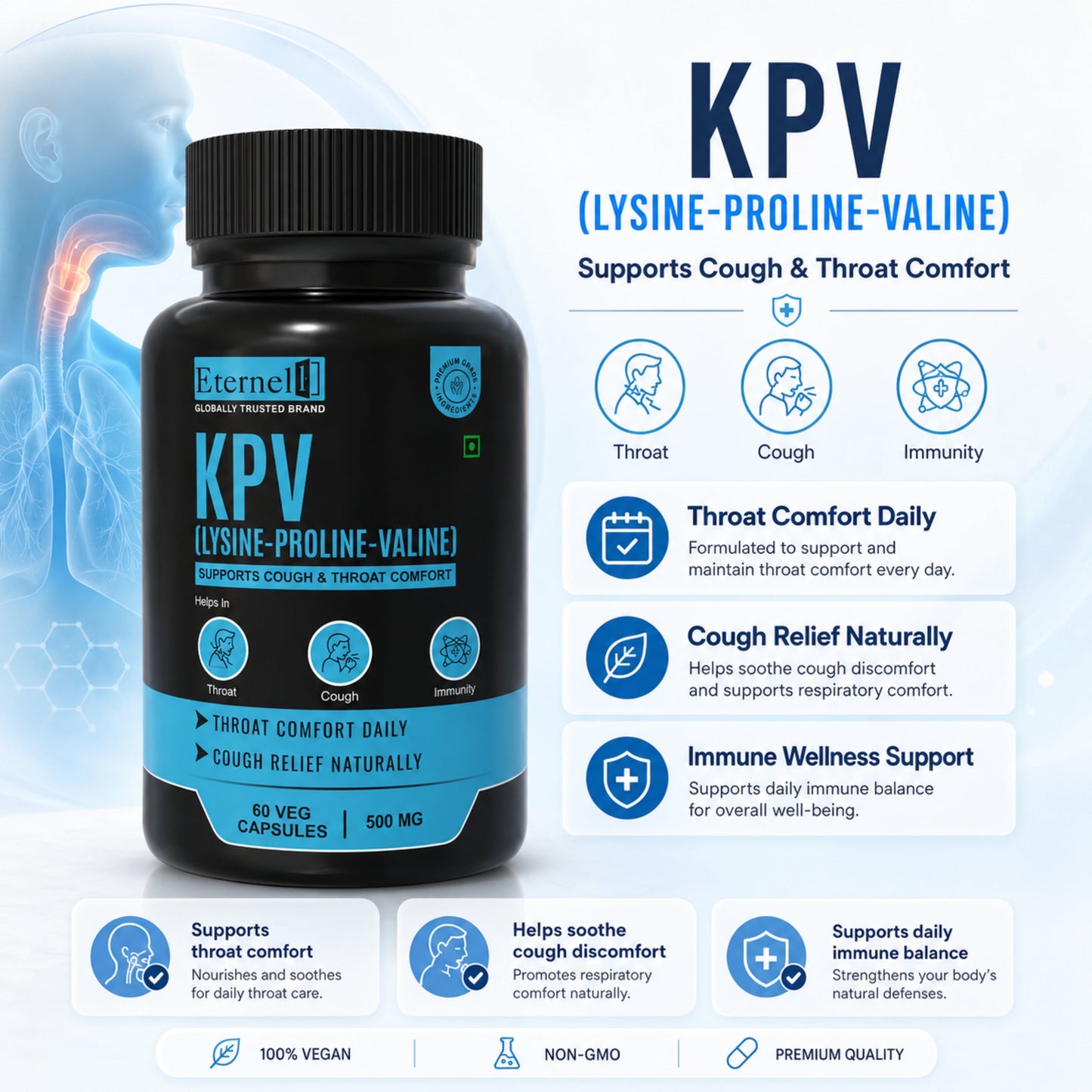 KPV (Lysine - Proline - Valine) - 500mg Capsule