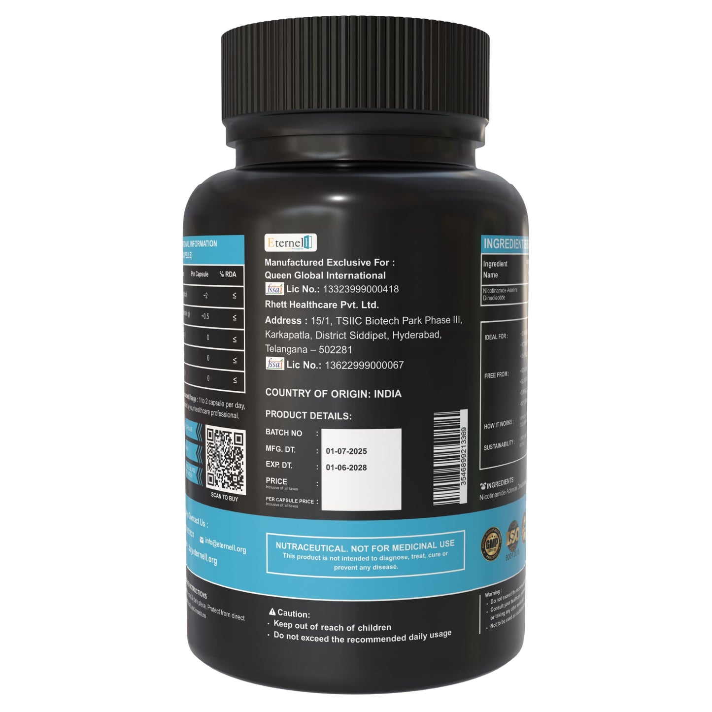 NAD+ Capsules 500 mg – Cellular Energy & Longevity