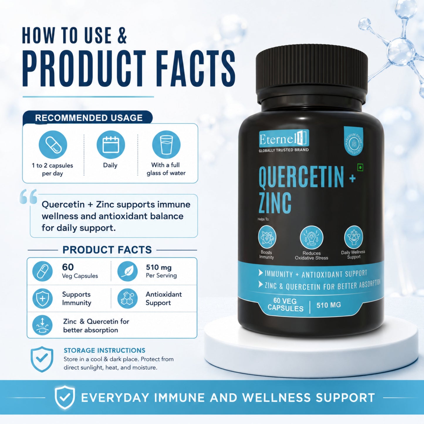 QUERCETIN + ZINC Capsule - 510mg