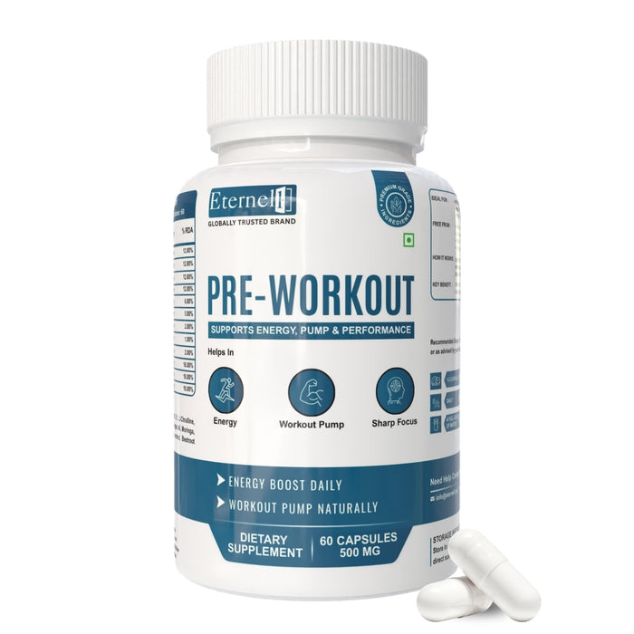 Pre Workout - 500 mg Capsules – Energy & Focus Support