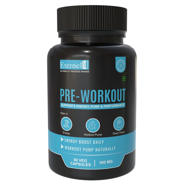 Pre Workout - 500 mg Capsules – Energy & Focus Support