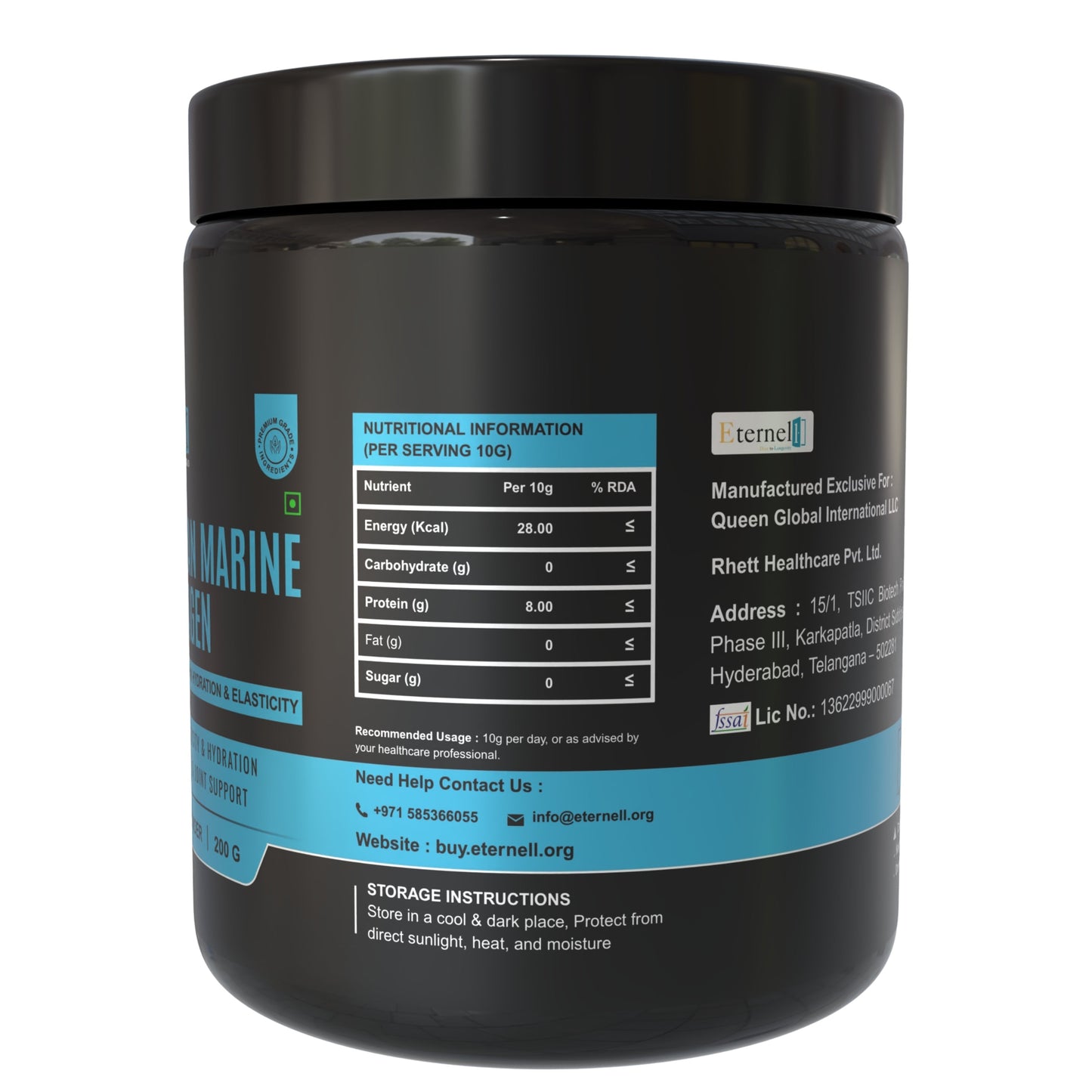 Korean Marine Collagen Powder 200 g - Skin, Hair & Anti-Aging Support