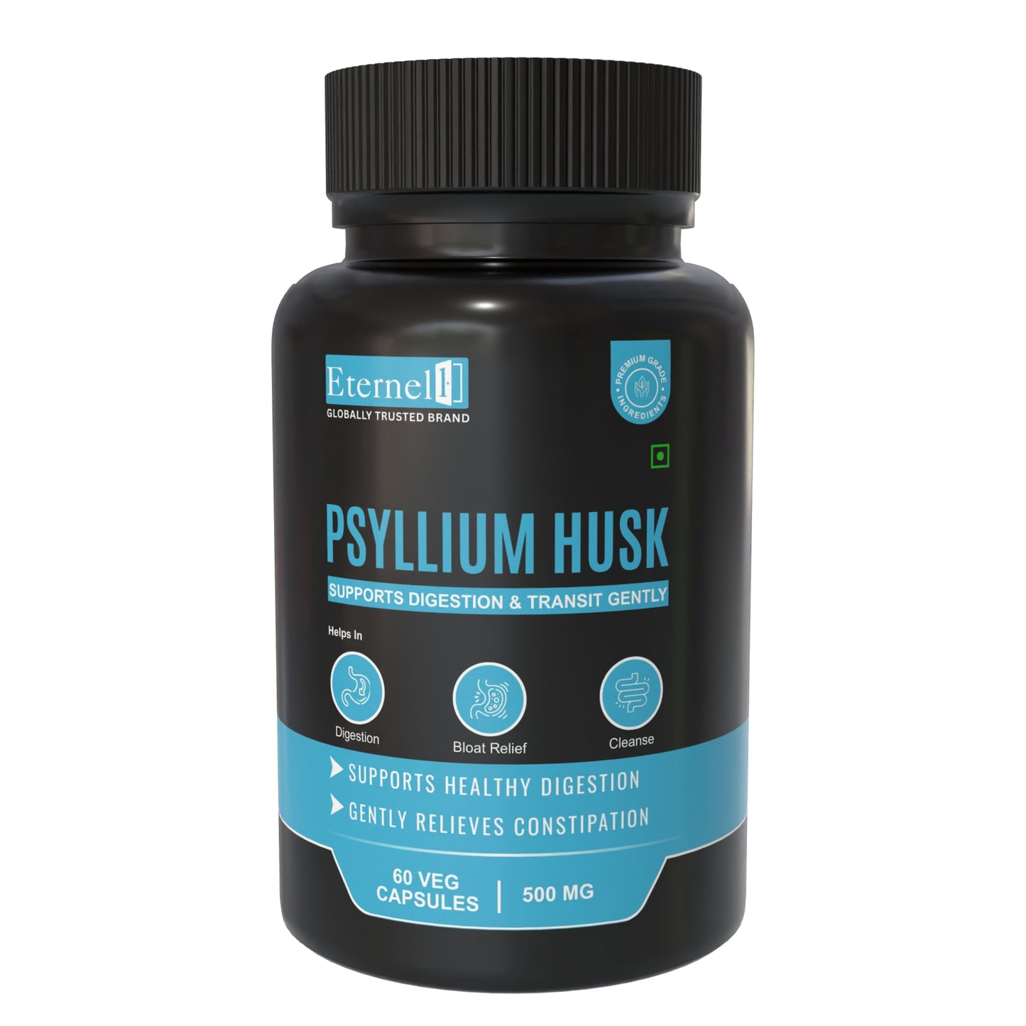 Psyllium Husk 500 mg – Constipation & Gut Health Support