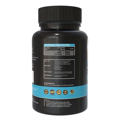 Psyllium Husk 500 mg – Constipation & Gut Health Support