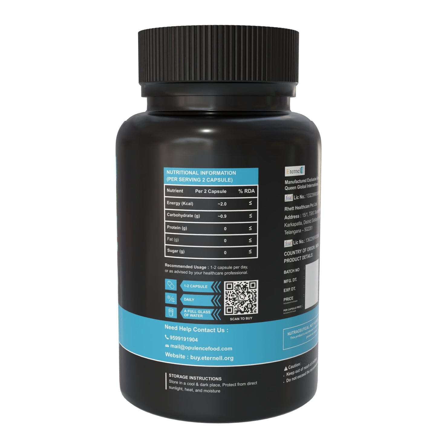 Psyllium Husk 500 mg – Constipation & Gut Health Support