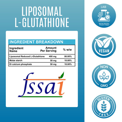Liposomal L-Glutathione-500 mg Skin Brightening & Detox Support