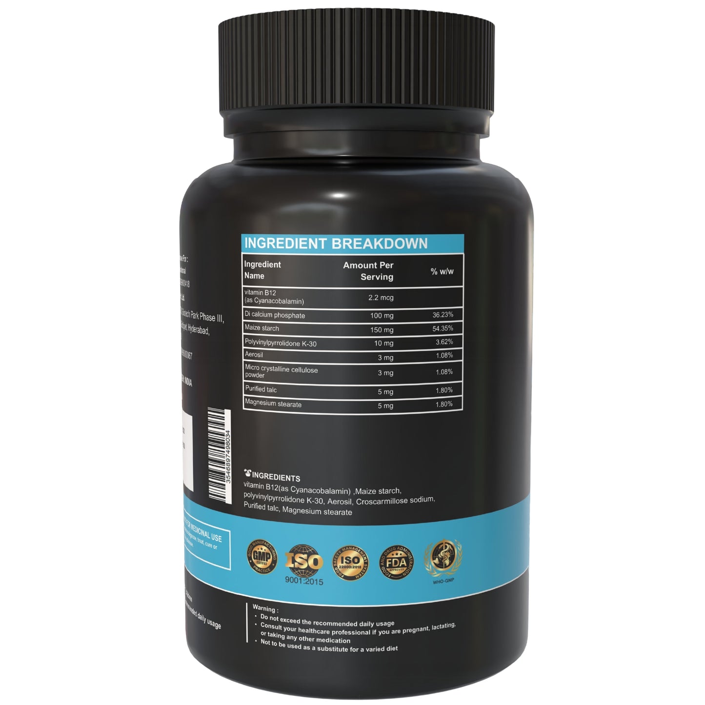 Vitamin B12 Tablets – 250 mg