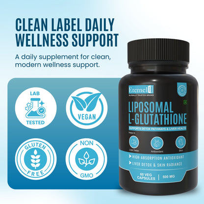 Liposomal L-Glutathione-500 mg Skin Brightening & Detox Support