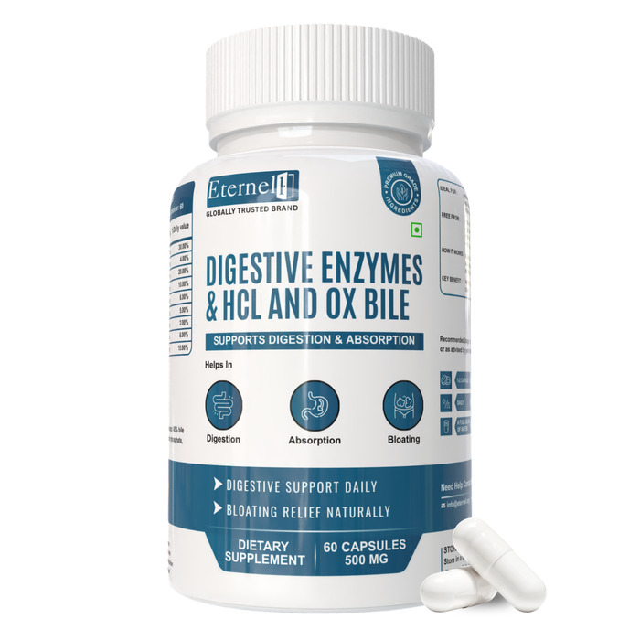 Digestive Enzymes with HCl & Ox Bile – Gut & Digestion Support