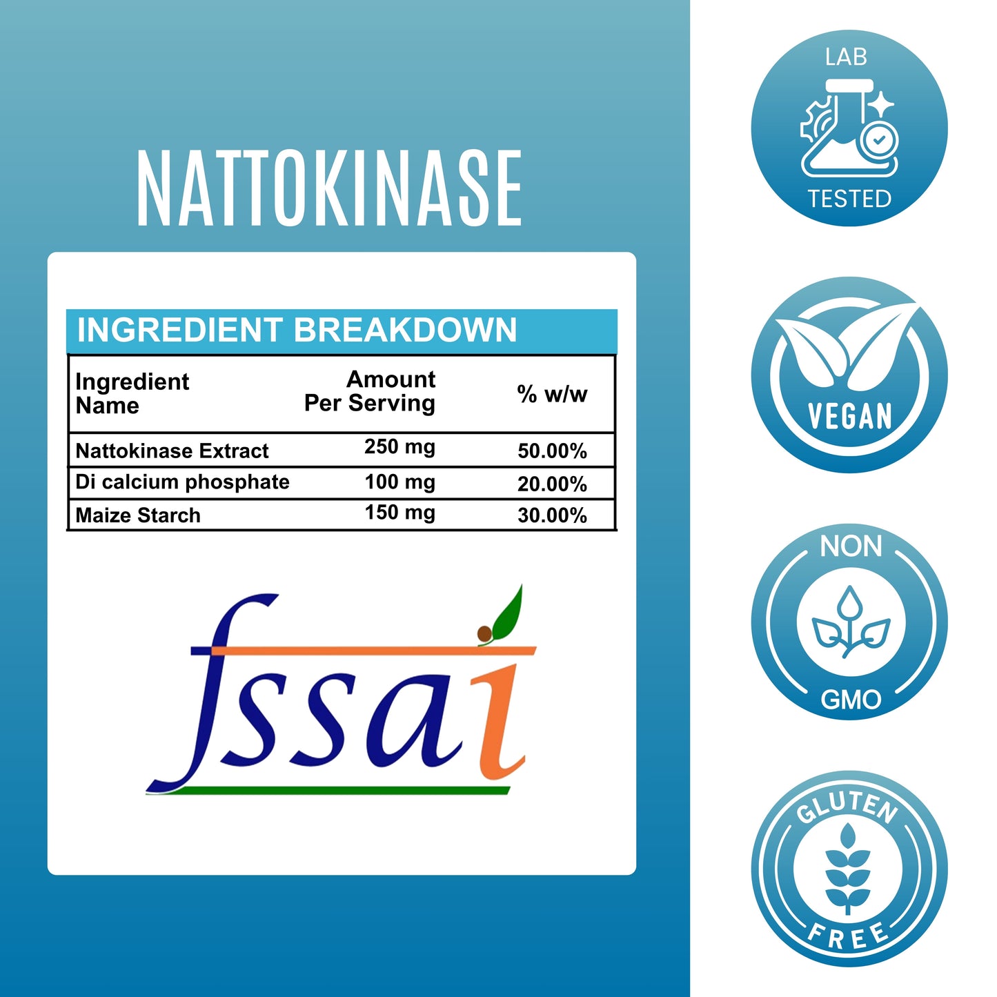 Nattokinase Capsules 250 mg – Heart & Circulation Support