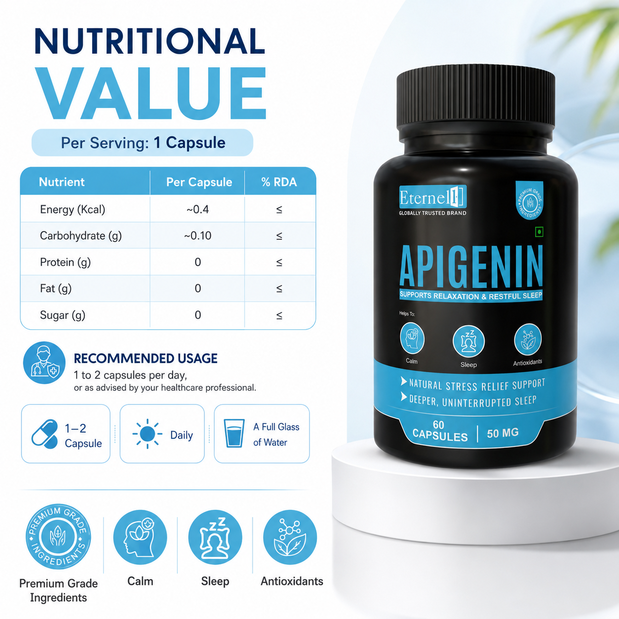Apigenin Capsules - 50 mg