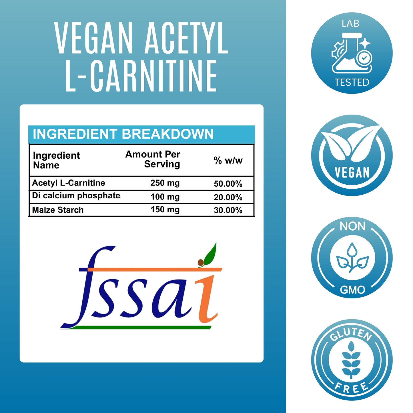 Acetyl L-Carnitine - 500mg